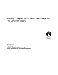 Improving College Access - University of Southern California
