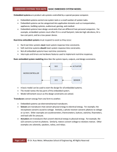 embedded systems tech note basic embedded system model