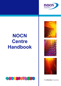 NOCN Centre Handbook - Diocesan Department for Education
