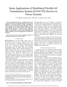 Some Applications of Distributed Flexible AC Transmission System