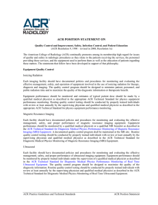 acr position statement on - American College of Radiology