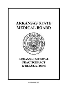 Arkansas Medical Practices Act and Regulations