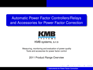 NOVAR Power Factor Controller and PFC Accessories
