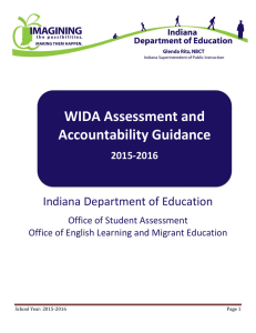 WIDA Assessment and Accountability Guidance