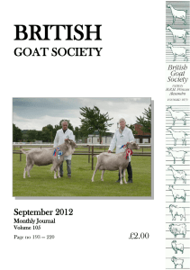September 2012 - British Goat Society