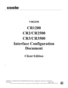Interface Configuration Document
