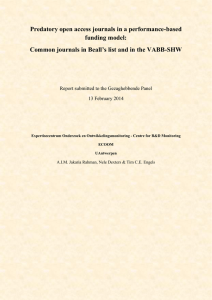 Common journals in Beall`s list and in