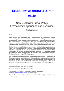 New Zealand`s Fiscal Policy Framework: Experience