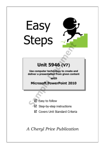to view a sample of the Version 7 PowerPoint 2010 Book