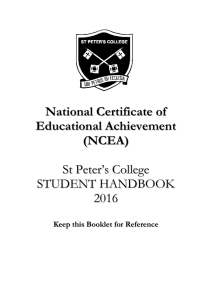 2016 NCEA Information Booklet