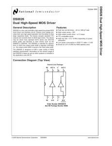 DS0026 Dual High-Speed MOS Driver