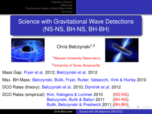 Science with Gravitational Wave Detections (NS-NS, BH-NS, BH-BH)