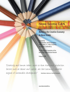 Building the Creative Economy in Nova Scotia
