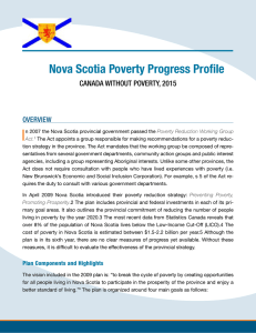Nova Scotia Poverty Progress Profile