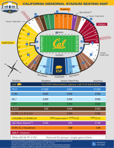 california memorial stadium seating map