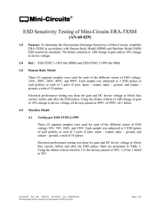 ESD Sensitivity Testing of Mini-Circuits ERA-5XSM