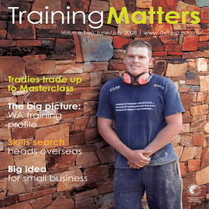 Training Matters June - Department of Training and Workforce