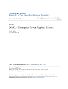 263323 - Emergency Power Supplied Systems