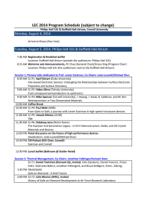 LEC 2014 Program Schedule (subject to change)