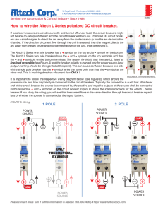 How to wire the Altech L Series polarized DC circuit breaker.