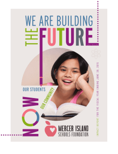 Report to the Community - Mercer Island Schools Foundation