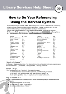 How to Do Your Referencing Using the Harvard System