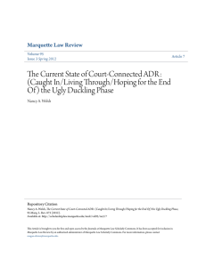 The Current State of Court-Connected ADR
