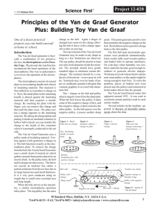 Principles of the Van de Graaf Generator Plus: Building Toy Van de