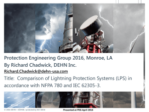 Comparison of Lightning Protection Systems (LPS)