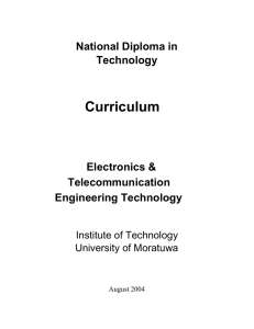 Electronics - University of Moratuwa