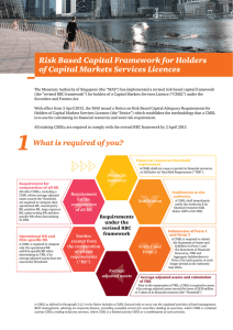 1What is required of you? Risk Based Capital Framework for