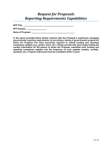 RFP-RR Reporting Requirements Capabilities