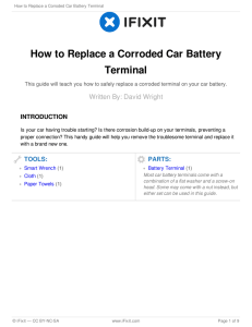 How to Replace a Corroded Car Battery Terminal