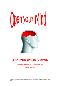 Open your mind with information literacy