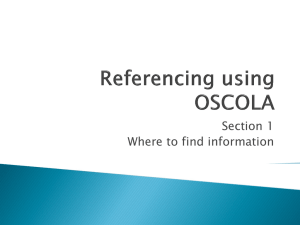 Referencing using OSCOLA