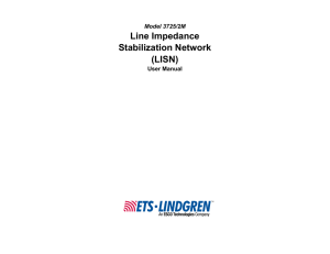 Line Impedance Stabilization Network (LISN) - ETS