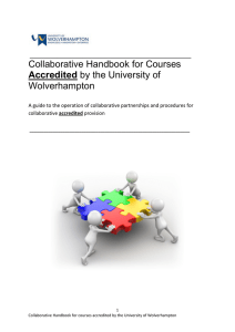 Accreditation Handbook - University of Wolverhampton