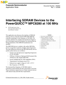 Interfacing SDRAM Devices to the PowerQUICC MPC8280 at 100