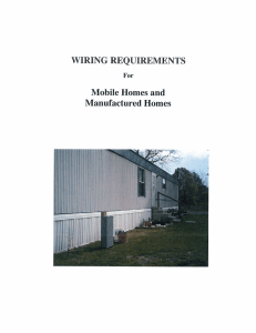 For Mobile Homes and WIRING REQUIREMENTS