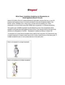 Installation Guidelines for Receptacles on Small