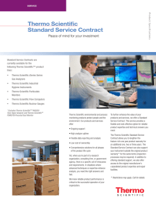 Thermo Scientific Standard Service Contract