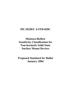 IPC/JEDEC J-STD-020C Moisture/Reflow Sensitivity Classification