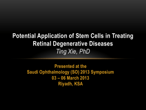 Potential Application of Stem Cells in Treating Retinal Degenerative