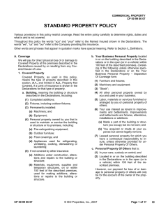 standard property policy - NMPIP, the NM FAIR Plan