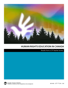 Human Rights Education in Canada