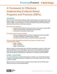 Effectively Implementing Evidence-Based Programs