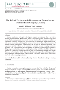 The Role of Explanation in Discovery and Generalization: Evidence