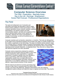 Computer Science Overview - Career Cornerstone Center