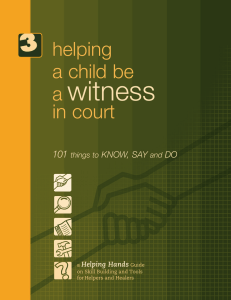 Helping a Child be a Witness in Court