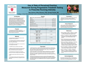 Use Of Rate Of Perceived Exertion Measured During Progressive